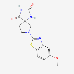 molecular formula C14H14N4O3S B6464632 7-(5-methoxy-1,3-benzothiazol-2-yl)-1,3,7-triazaspiro[4.4]nonane-2,4-dione CAS No. 2640965-54-2