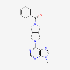molecular formula C19H24N6O B6464676 6-[5-(cyclohex-3-ene-1-carbonyl)-octahydropyrrolo[3,4-c]pyrrol-2-yl]-9-methyl-9H-purine CAS No. 2640951-75-1