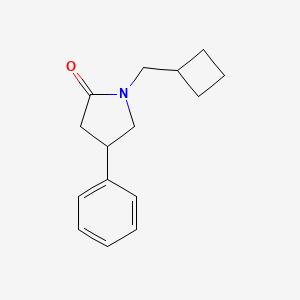 molecular formula C15H19NO B6464727 1-(cyclobutylmethyl)-4-phenylpyrrolidin-2-one CAS No. 2640934-74-1
