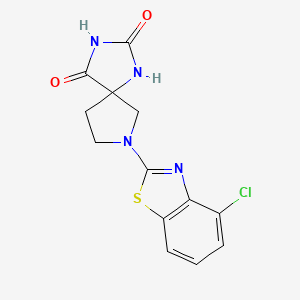 molecular formula C13H11ClN4O2S B6464771 7-(4-chloro-1,3-benzothiazol-2-yl)-1,3,7-triazaspiro[4.4]nonane-2,4-dione CAS No. 2640935-06-2
