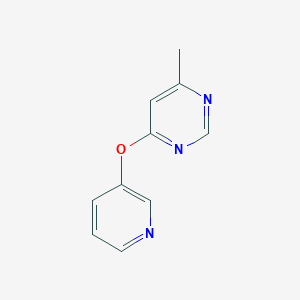 molecular formula C10H9N3O B6464776 4-methyl-6-(pyridin-3-yloxy)pyrimidine CAS No. 2640935-08-4