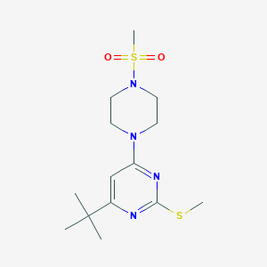 molecular formula C14H24N4O2S2 B6464842 4-tert-butyl-6-(4-methanesulfonylpiperazin-1-yl)-2-(methylsulfanyl)pyrimidine CAS No. 2640970-19-8
