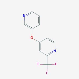 molecular formula C11H7F3N2O B6464880 4-(pyridin-3-yloxy)-2-(trifluoromethyl)pyridine CAS No. 2640969-16-8