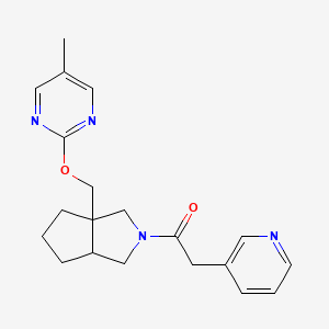 molecular formula C20H24N4O2 B6464951 1-(3a-{[(5-methylpyrimidin-2-yl)oxy]methyl}-octahydrocyclopenta[c]pyrrol-2-yl)-2-(pyridin-3-yl)ethan-1-one CAS No. 2640951-05-7