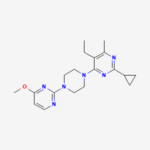 molecular formula C19H26N6O B6465137 2-cyclopropyl-5-ethyl-4-[4-(4-methoxypyrimidin-2-yl)piperazin-1-yl]-6-methylpyrimidine CAS No. 2640962-62-3