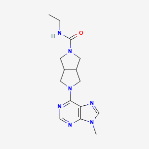molecular formula C15H21N7O B6465150 N-ethyl-5-(9-methyl-9H-purin-6-yl)-octahydropyrrolo[3,4-c]pyrrole-2-carboxamide CAS No. 2640872-86-0