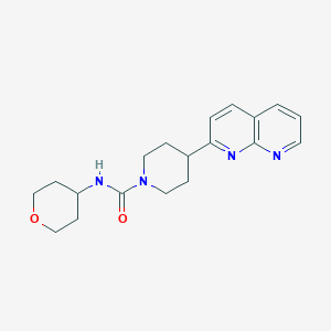 molecular formula C19H24N4O2 B6465193 4-(1,8-naphthyridin-2-yl)-N-(oxan-4-yl)piperidine-1-carboxamide CAS No. 2640968-73-4