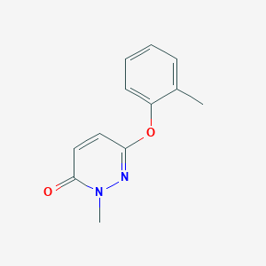 molecular formula C12H12N2O2 B6465213 2-methyl-6-(2-methylphenoxy)-2,3-dihydropyridazin-3-one CAS No. 2640949-55-7