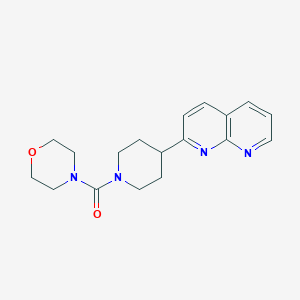 molecular formula C18H22N4O2 B6465217 2-[1-(morpholine-4-carbonyl)piperidin-4-yl]-1,8-naphthyridine CAS No. 2640949-59-1