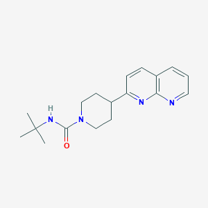 molecular formula C18H24N4O B6465221 N-tert-butyl-4-(1,8-naphthyridin-2-yl)piperidine-1-carboxamide CAS No. 2640949-61-5