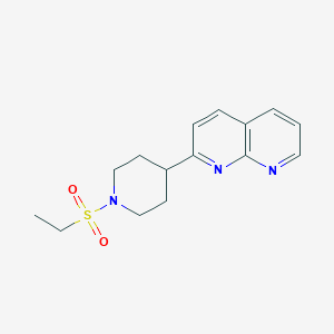 molecular formula C15H19N3O2S B6465253 2-[1-(ethanesulfonyl)piperidin-4-yl]-1,8-naphthyridine CAS No. 2640899-14-3