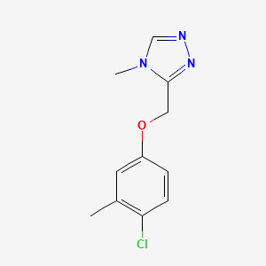 molecular formula C11H12ClN3O B6465261 3-[(4-chloro-3-methylphenoxy)methyl]-4-methyl-4H-1,2,4-triazole CAS No. 2640949-84-2