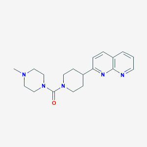 molecular formula C19H25N5O B6465281 2-[1-(4-methylpiperazine-1-carbonyl)piperidin-4-yl]-1,8-naphthyridine CAS No. 2640956-01-8
