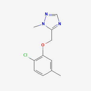 molecular formula C11H12ClN3O B6465300 5-[(2-chloro-5-methylphenoxy)methyl]-1-methyl-1H-1,2,4-triazole CAS No. 1876744-62-5