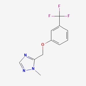 molecular formula C11H10F3N3O B6465313 1-methyl-5-{[3-(trifluoromethyl)phenoxy]methyl}-1H-1,2,4-triazole CAS No. 2640874-74-2