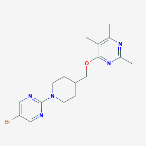 molecular formula C17H22BrN5O B6465331 4-{[1-(5-bromopyrimidin-2-yl)piperidin-4-yl]methoxy}-2,5,6-trimethylpyrimidine CAS No. 2640952-34-5