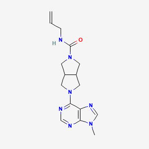 molecular formula C16H21N7O B6465388 5-(9-methyl-9H-purin-6-yl)-N-(prop-2-en-1-yl)-octahydropyrrolo[3,4-c]pyrrole-2-carboxamide CAS No. 2640898-95-7