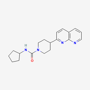 molecular formula C19H24N4O B6465395 N-cyclopentyl-4-(1,8-naphthyridin-2-yl)piperidine-1-carboxamide CAS No. 2640892-99-3