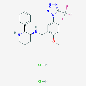 molecular formula C21H25Cl2F3N6O B064654 Vofopitant Dihydrochloride CAS No. 168266-51-1