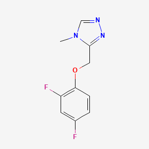 molecular formula C10H9F2N3O B6465423 3-[(2,4-difluorophenoxy)methyl]-4-methyl-4H-1,2,4-triazole CAS No. 1871169-83-3