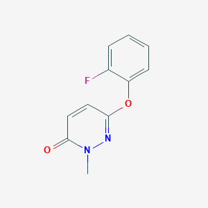molecular formula C11H9FN2O2 B6465443 6-(2-fluorophenoxy)-2-methyl-2,3-dihydropyridazin-3-one CAS No. 2640953-41-7
