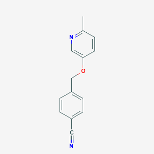 molecular formula C14H12N2O B6465516 4-{[(6-methylpyridin-3-yl)oxy]methyl}benzonitrile CAS No. 2640951-14-8