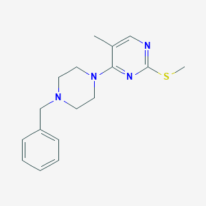 molecular formula C17H22N4S B6465538 4-(4-benzylpiperazin-1-yl)-5-methyl-2-(methylsulfanyl)pyrimidine CAS No. 2640973-35-7