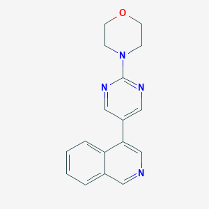 molecular formula C17H16N4O B6465542 4-[2-(morpholin-4-yl)pyrimidin-5-yl]isoquinoline CAS No. 2640935-02-8
