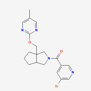 molecular formula C19H21BrN4O2 B6465583 2-{[2-(5-bromopyridine-3-carbonyl)-octahydrocyclopenta[c]pyrrol-3a-yl]methoxy}-5-methylpyrimidine CAS No. 2640954-41-0