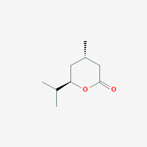 molecular formula C9H16O2 B064656 (4S,6R)-4-Methyl-6-propan-2-yloxan-2-one CAS No. 191917-39-2