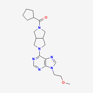 molecular formula C20H28N6O2 B6465644 6-{5-cyclopentanecarbonyl-octahydropyrrolo[3,4-c]pyrrol-2-yl}-9-(2-methoxyethyl)-9H-purine CAS No. 2640950-26-9