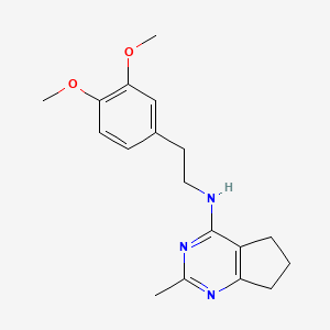 molecular formula C18H23N3O2 B6465694 N-[2-(3,4-dimethoxyphenyl)ethyl]-2-methyl-5H,6H,7H-cyclopenta[d]pyrimidin-4-amine CAS No. 2640935-97-1