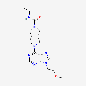 molecular formula C17H25N7O2 B6465720 N-ethyl-5-[9-(2-methoxyethyl)-9H-purin-6-yl]-octahydropyrrolo[3,4-c]pyrrole-2-carboxamide CAS No. 2640896-33-7