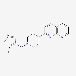 2-{1-[(5-methyl-1,2-oxazol-4-yl)methyl]piperidin-4-yl}-1,8-naphthyridine
