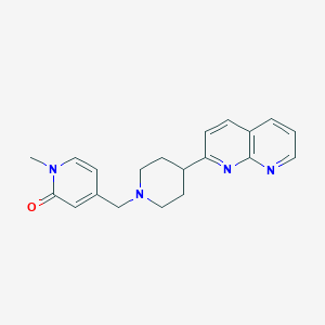 molecular formula C20H22N4O B6465747 1-methyl-4-{[4-(1,8-naphthyridin-2-yl)piperidin-1-yl]methyl}-1,2-dihydropyridin-2-one CAS No. 2640964-57-2