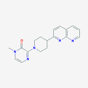 molecular formula C18H19N5O B6465762 1-methyl-3-[4-(1,8-naphthyridin-2-yl)piperidin-1-yl]-1,2-dihydropyrazin-2-one CAS No. 2640948-18-9