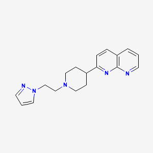 molecular formula C18H21N5 B6465786 2-{1-[2-(1H-pyrazol-1-yl)ethyl]piperidin-4-yl}-1,8-naphthyridine CAS No. 2640952-78-7