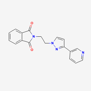 molecular formula C18H14N4O2 B6465859 2-{2-[3-(pyridin-3-yl)-1H-pyrazol-1-yl]ethyl}-2,3-dihydro-1H-isoindole-1,3-dione CAS No. 2640895-32-3