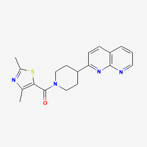 2-[1-(2,4-dimethyl-1,3-thiazole-5-carbonyl)piperidin-4-yl]-1,8-naphthyridine