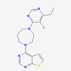 molecular formula C17H19FN6S B6465872 1-(6-ethyl-5-fluoropyrimidin-4-yl)-4-{thieno[2,3-d]pyrimidin-4-yl}-1,4-diazepane CAS No. 2640944-13-2