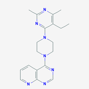 molecular formula C19H23N7 B6465910 5-ethyl-2,4-dimethyl-6-(4-{pyrido[2,3-d]pyrimidin-4-yl}piperazin-1-yl)pyrimidine CAS No. 2640949-89-7