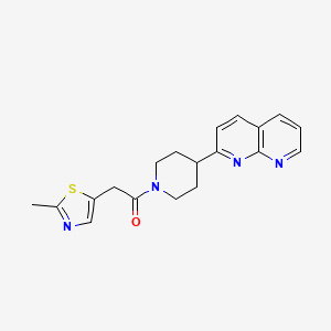molecular formula C19H20N4OS B6465951 2-(2-methyl-1,3-thiazol-5-yl)-1-[4-(1,8-naphthyridin-2-yl)piperidin-1-yl]ethan-1-one CAS No. 2640861-13-6