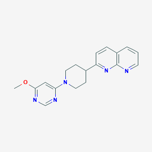 molecular formula C18H19N5O B6465957 2-[1-(6-methoxypyrimidin-4-yl)piperidin-4-yl]-1,8-naphthyridine CAS No. 2640886-02-6