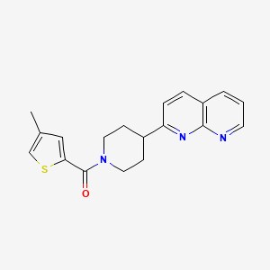 molecular formula C19H19N3OS B6465961 2-[1-(4-methylthiophene-2-carbonyl)piperidin-4-yl]-1,8-naphthyridine CAS No. 2640874-07-1