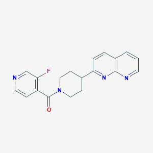 molecular formula C19H17FN4O B6465966 2-[1-(3-fluoropyridine-4-carbonyl)piperidin-4-yl]-1,8-naphthyridine CAS No. 2640934-50-3