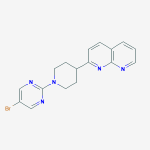 molecular formula C17H16BrN5 B6465995 2-[1-(5-bromopyrimidin-2-yl)piperidin-4-yl]-1,8-naphthyridine CAS No. 2640886-52-6