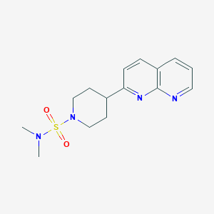 molecular formula C15H20N4O2S B6465999 N,N-dimethyl-4-(1,8-naphthyridin-2-yl)piperidine-1-sulfonamide CAS No. 2640973-08-4