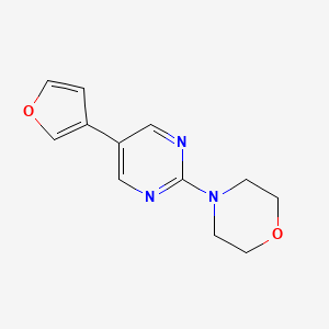 molecular formula C12H13N3O2 B6466037 4-[5-(furan-3-yl)pyrimidin-2-yl]morpholine CAS No. 2640948-13-4