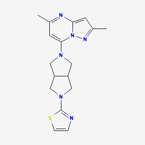 molecular formula C17H20N6S B6466098 2-(5-{2,5-dimethylpyrazolo[1,5-a]pyrimidin-7-yl}-octahydropyrrolo[3,4-c]pyrrol-2-yl)-1,3-thiazole CAS No. 2640976-87-8