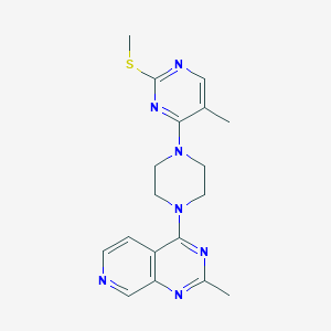 molecular formula C18H21N7S B6466100 5-methyl-4-(4-{2-methylpyrido[3,4-d]pyrimidin-4-yl}piperazin-1-yl)-2-(methylsulfanyl)pyrimidine CAS No. 2640904-02-3